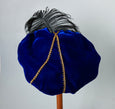 Feathered Beret - Blue / Gold - Tall Toad