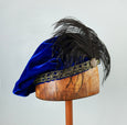 Feathered Beret - Blue / Gold - Tall Toad