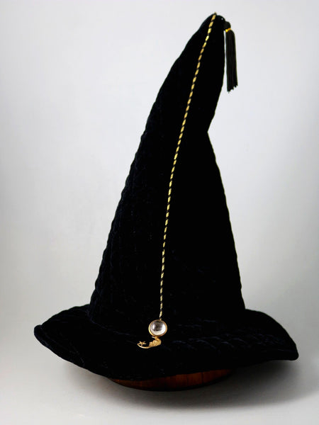 Black Wizard Hat with crystal ball