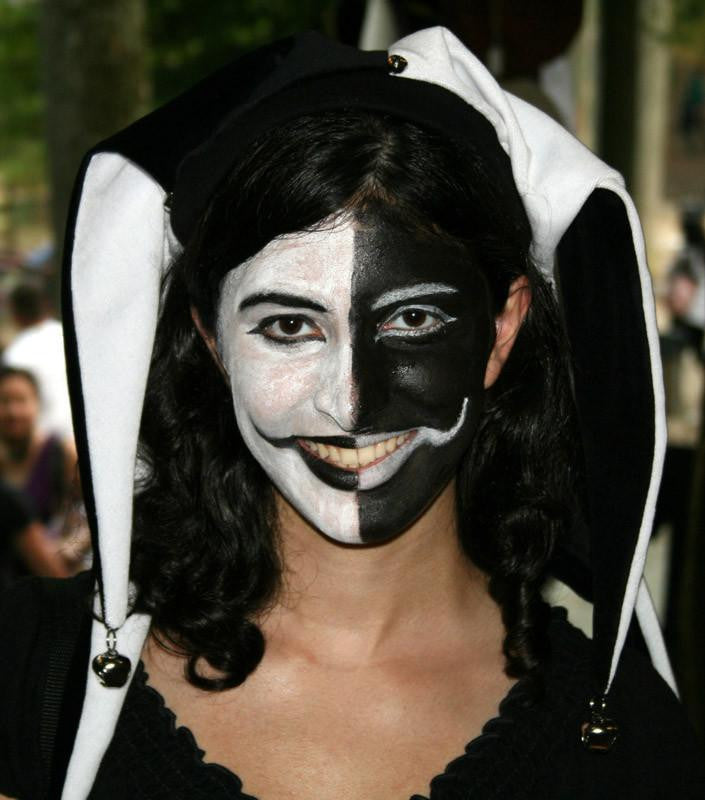 Jester Hat - Black / White - Tall Toad