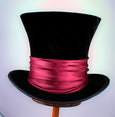 Mad Hatter - Black Velvet / Burgundy Sash - Tall Toad