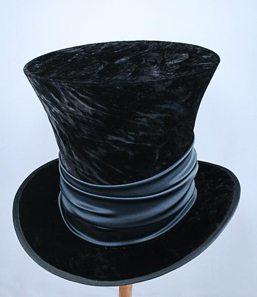 Mad Hatter - Black Velvet / Black Sash - Tall Toad