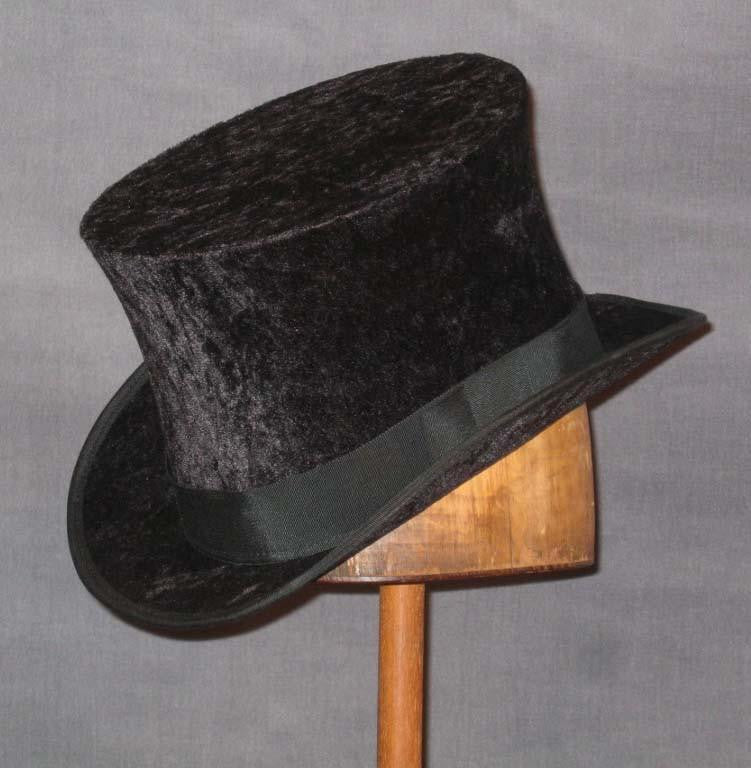 Top Hat - Black Crushed Velvet - Tall Toad