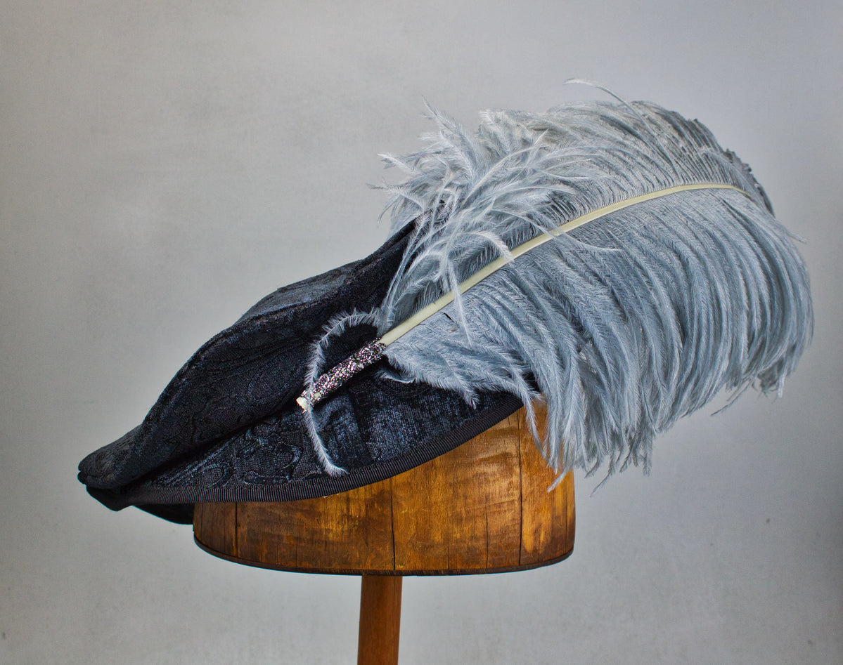 Single Plume Feather Hat Pin - Silver – Tall Toad display picture 3