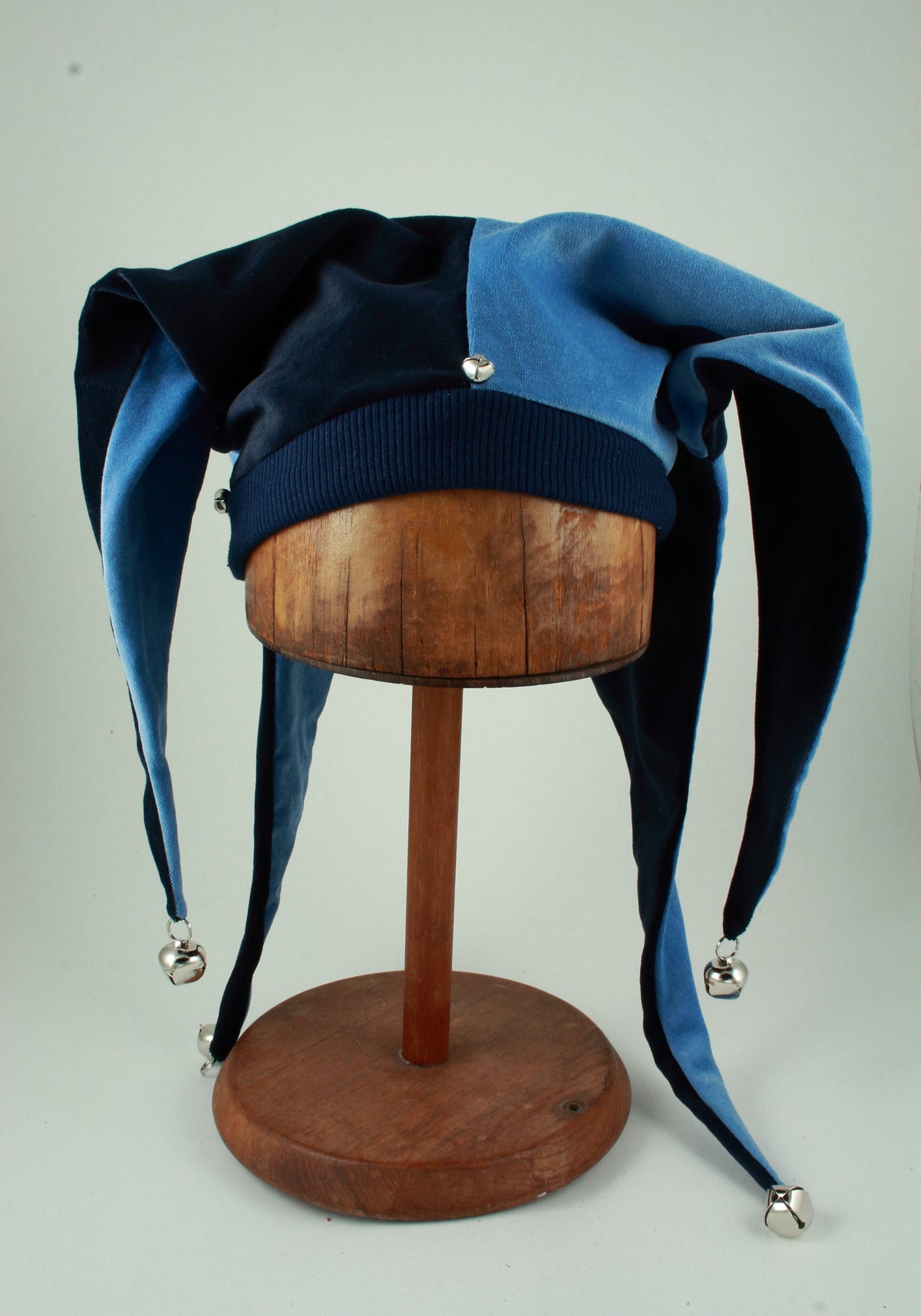 Jester Hat - Navy / Light Blue - Tall Toad