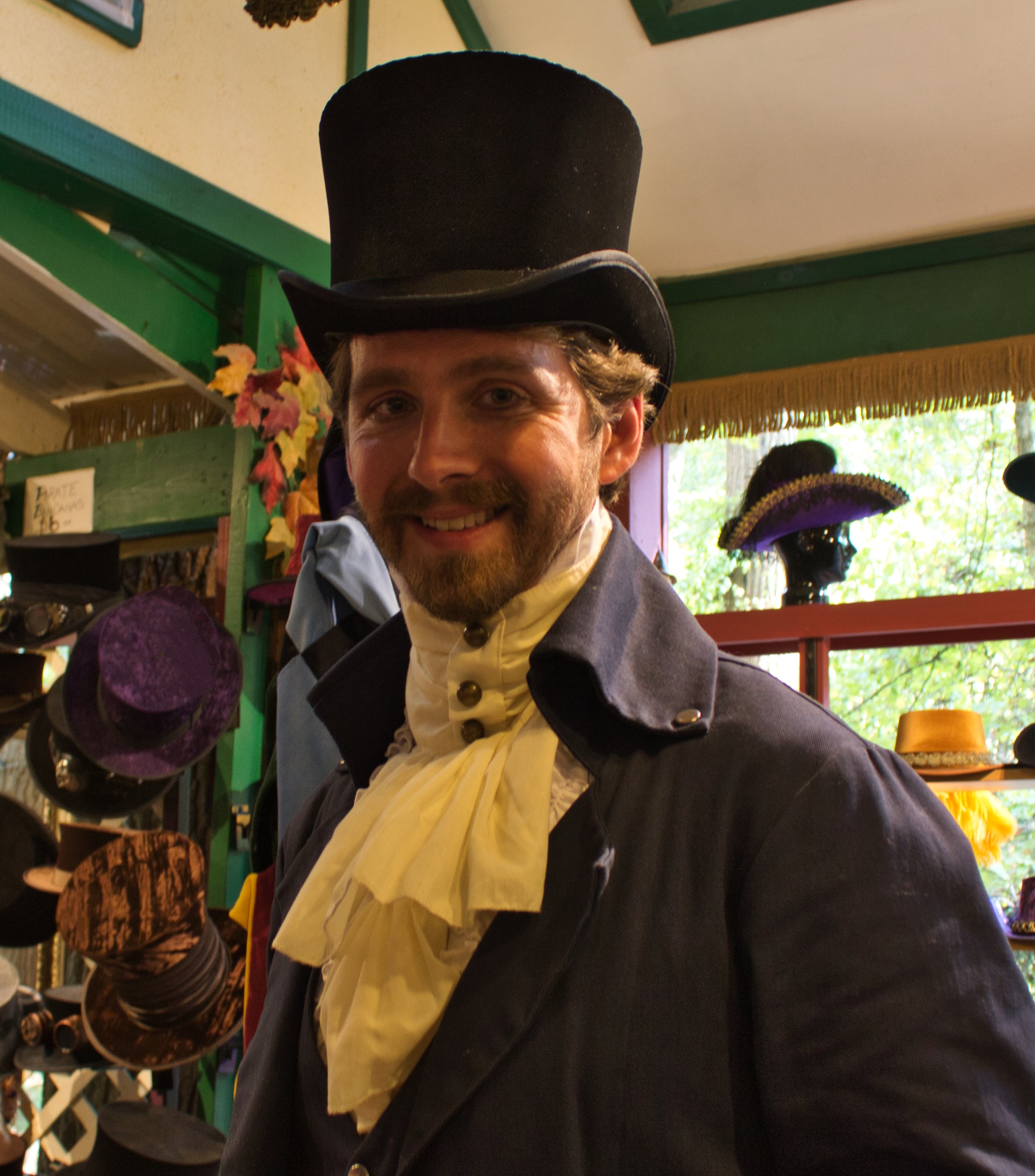 Victorian / Edwardian Top Hat Black Tall Toad
