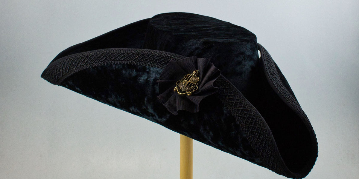 Tricorn - Black / Black Trim / Cockade / Bronze Crest – Tall Toad