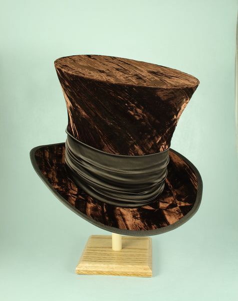 Mad Hatter - Brown Velvet - Tall Toad