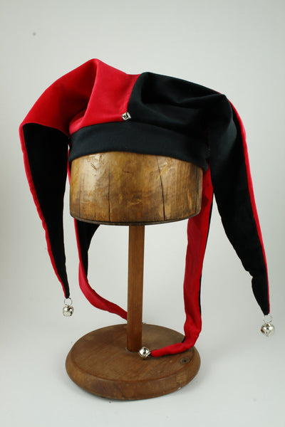 Jester Hat - Black / Red - Tall Toad
